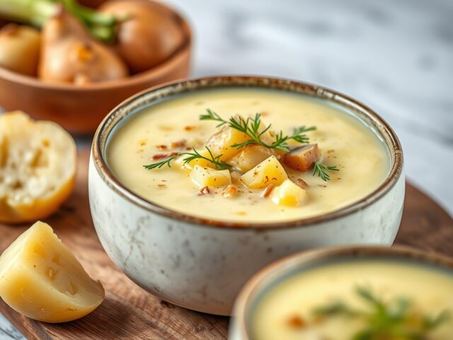 Grootmoeders aardappelsoep — AI-gegenereerde illustratie