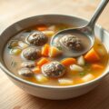 Grootmoeders groentesoep met ballen
