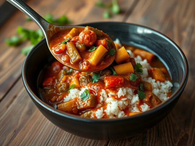 Gumbo met basmati rijst