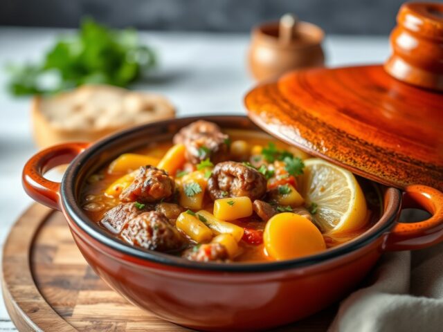 Gumbo van Hans en Bores (Tajine) — AI-gegenereerde illustratie