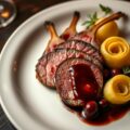 Haasfilet Leonora met cranberry’s, aardappelrozetj
