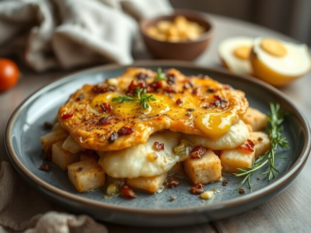 Hachis Parmentier met rog en roglever