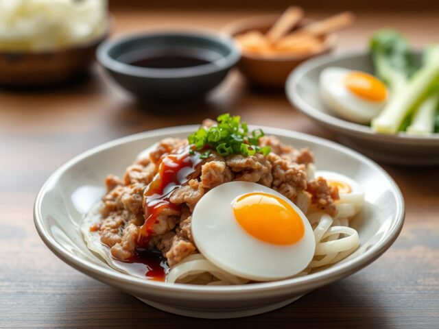 Hakati-mushi (gestoomd gehakt)