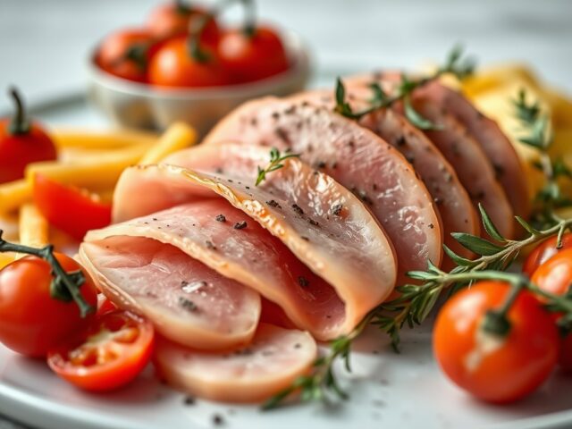 Ham assorti met gedroogde tomaten uit Julienne
