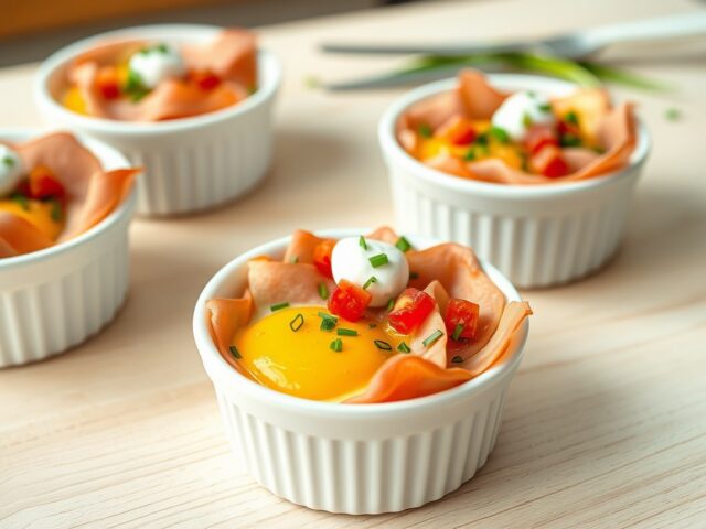 Ham en ei cocotjes