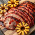 Ham met ananas op de bbq