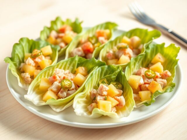 Ham met ananassalade in witlof