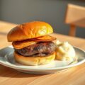 Hamburger met knolraapjes