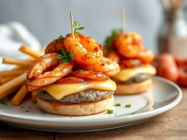 Hamburgertje van Langoustinestaartjes