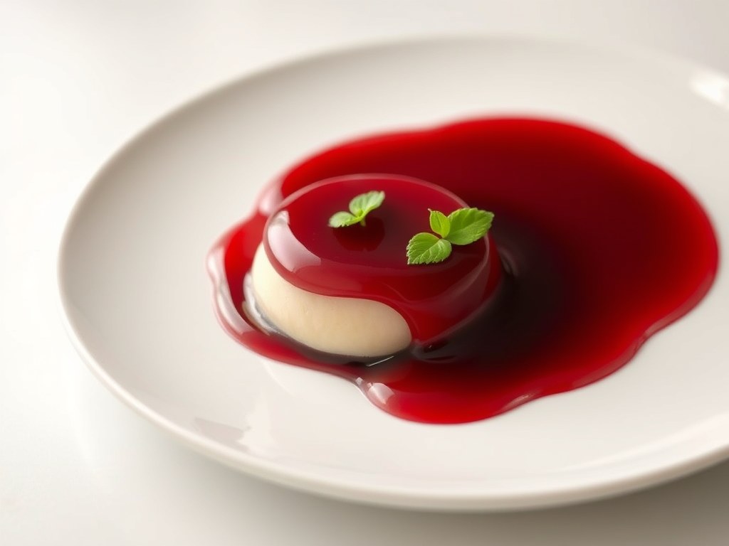 Hammousse met portgelei á la bulli, AI-gegenereerde illustratie
