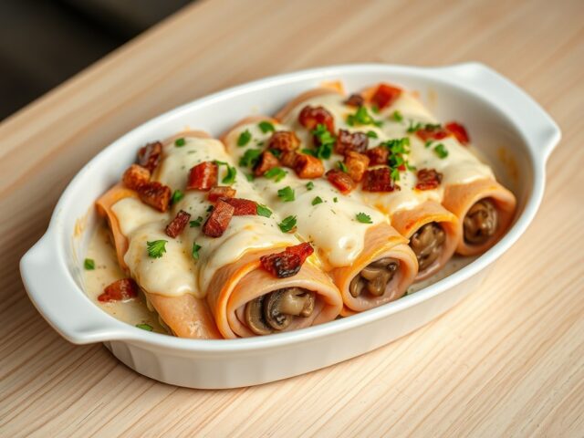 Hamrolletjes met paddestoelen