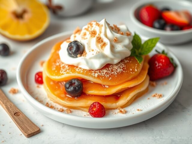 Hangop met warm fruit