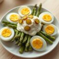 Harde eieren met asperges