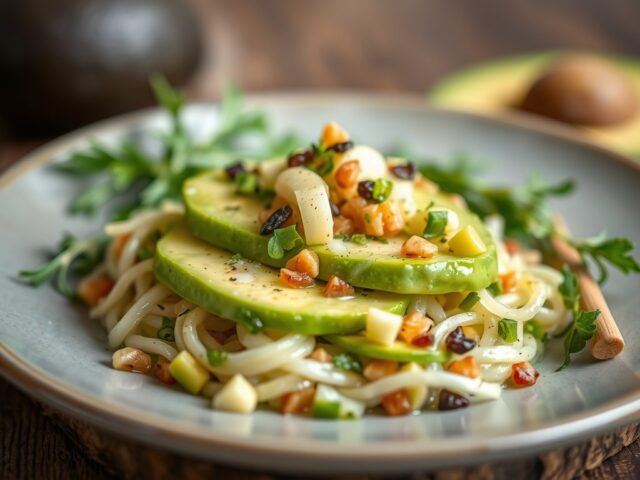 Haring, avocado en meloen