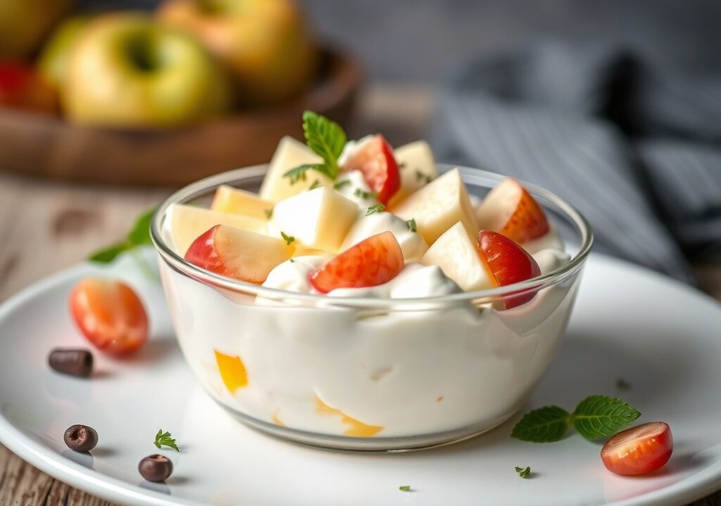 Haringsalade (zure haring), AI-gegenereerde illustratie
