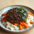 Harissasteaks met chili-yoghurtsaus
