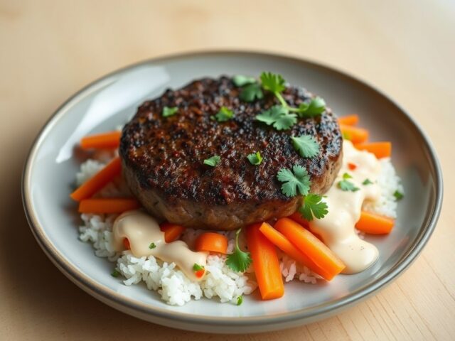 Harissasteaks met chili-yoghurtsaus