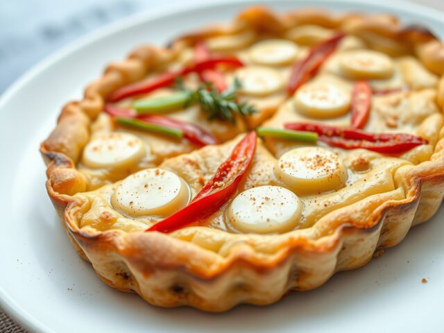 Hartig pindakaas-taartje met paprika