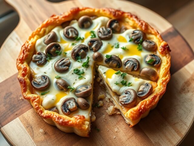 Hartig taartje van champignons en ( zie opm)