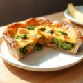 Hartige broodtaart met zalm en broccoli