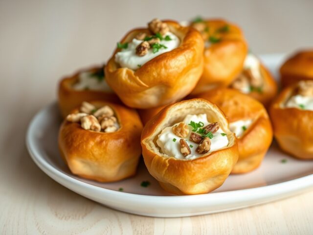 Hartige eiersoesjes met noten