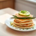 Hartige pannenkoekjes met asperges en avocado
