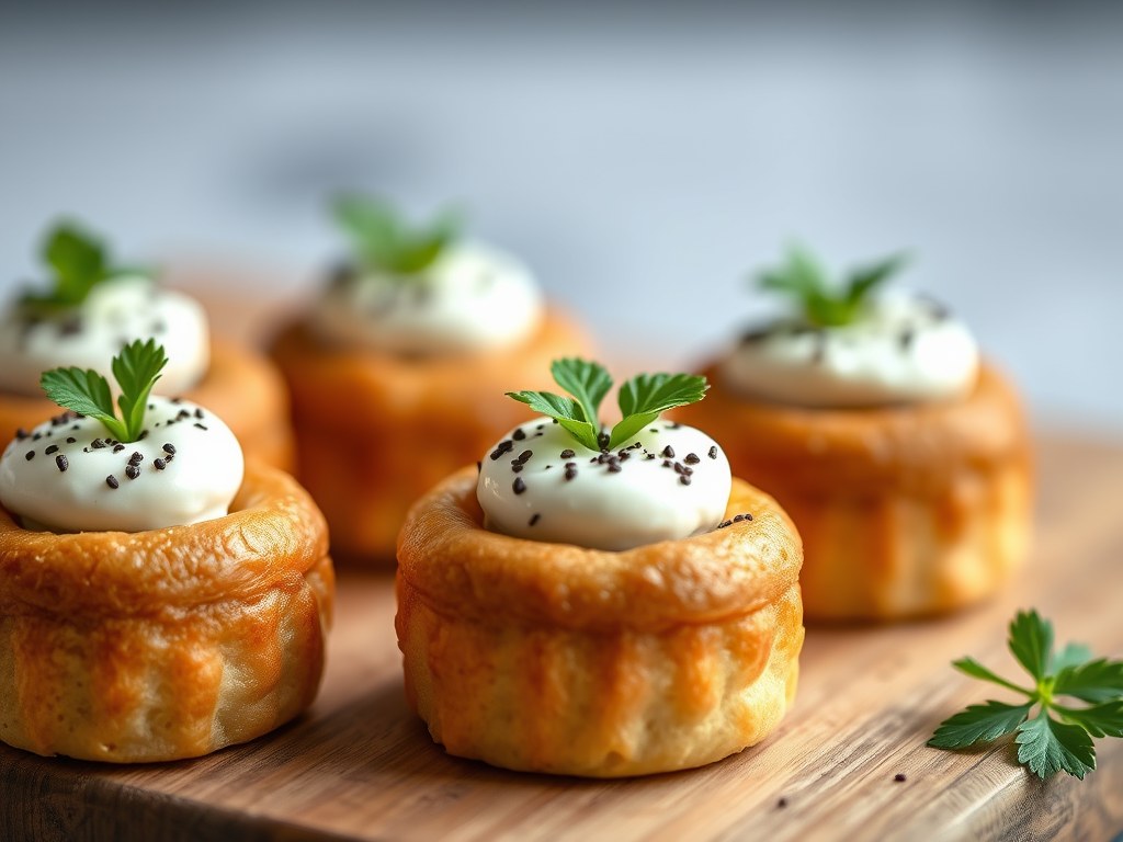 Hartige petit fours, AI-gegenereerde illustratie