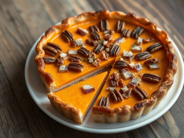 Hartige pompoentaart met pecannoten