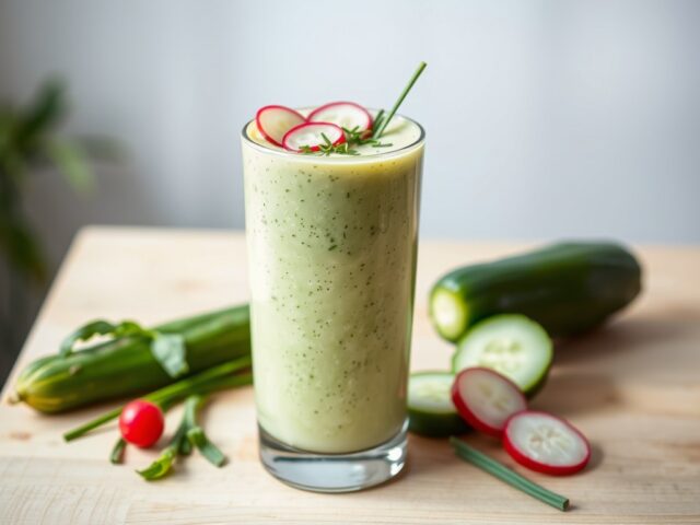 Hartige Smoothie van komkommer en radijs