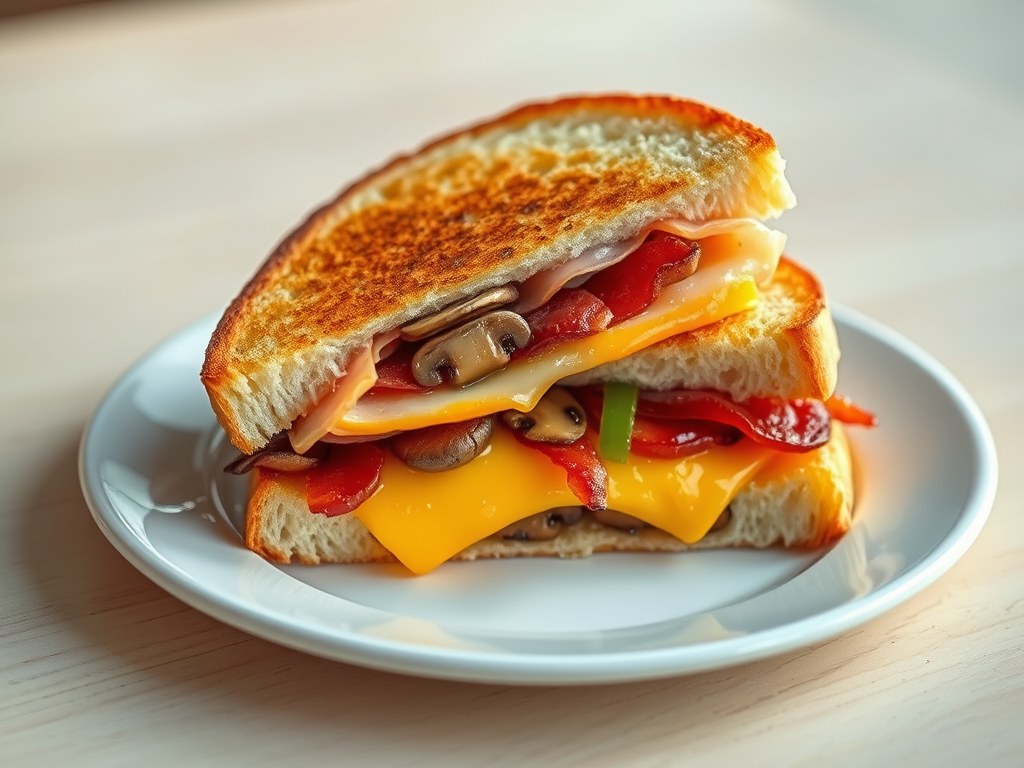 Hartige tosti, AI-gegenereerde illustratie
