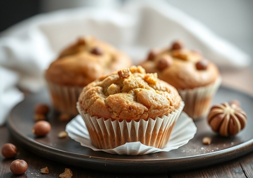 Havermoutmuffins, AI-gegenereerde illustratie