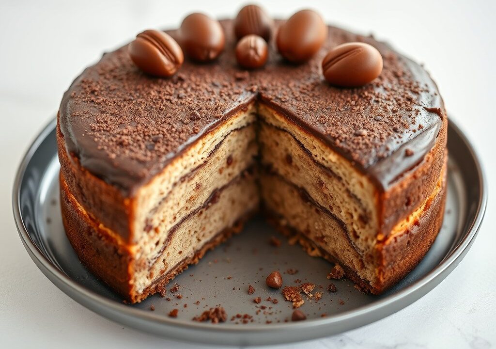 Hazelnoot Cake, AI-gegenereerde illustratie