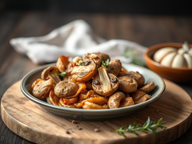 Hazerug met paddestoelen