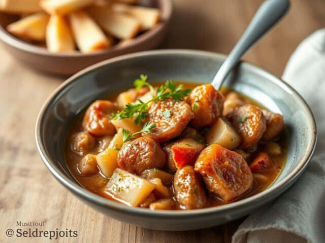 Heldere bouillon met flensjes
