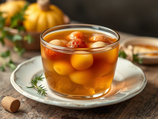 Heldere Bouillon met Knikkers(