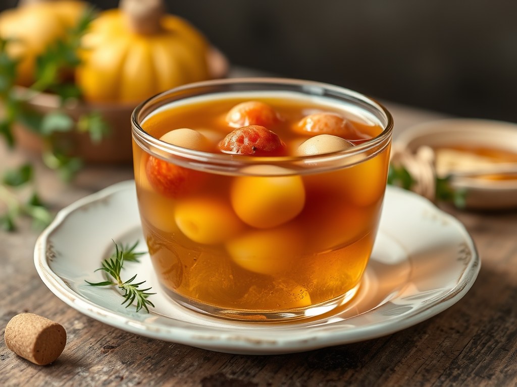 Heldere Bouillon met Knikkers(, AI-gegenereerde illustratie