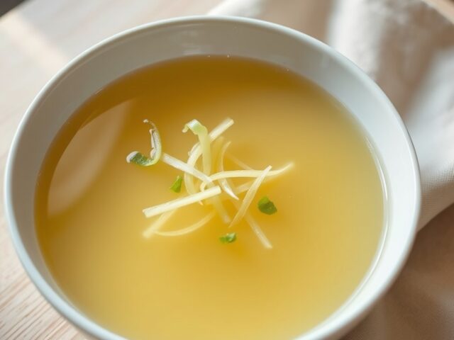 Heldere selderijbouillon