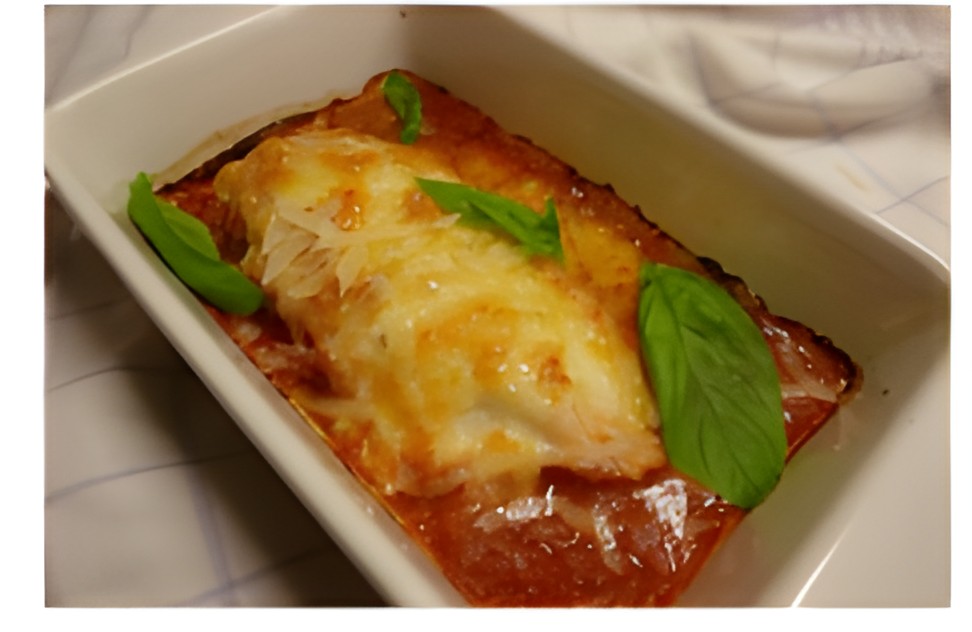 Hemels heerlijke Parmezaanse kip uit de oven.