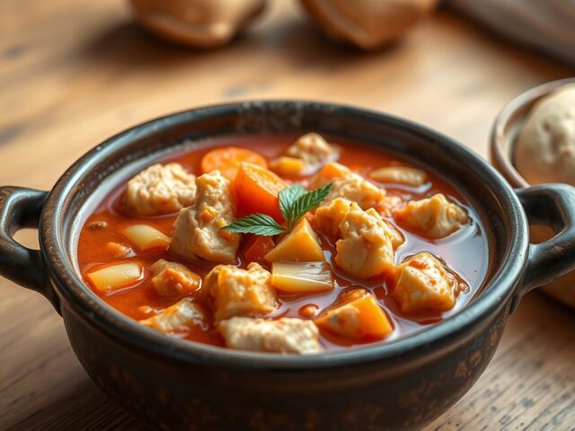 Herfstbestendige, pikante kip-goulash