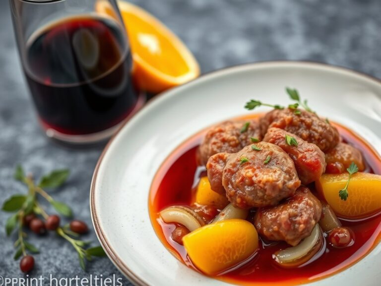Hertebiefstuk in rodeportsaus