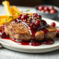 Hertenbiefstuk met cranberryportsaus