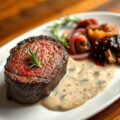 Hertenrugsteak met verse bospaddenstoelen: