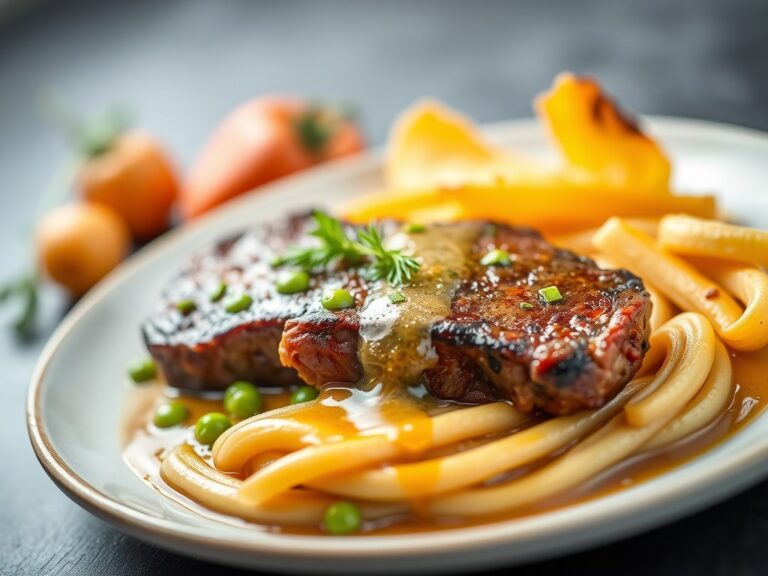 Hertensteak met wijnsaus