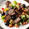 Hertsalade met kersen