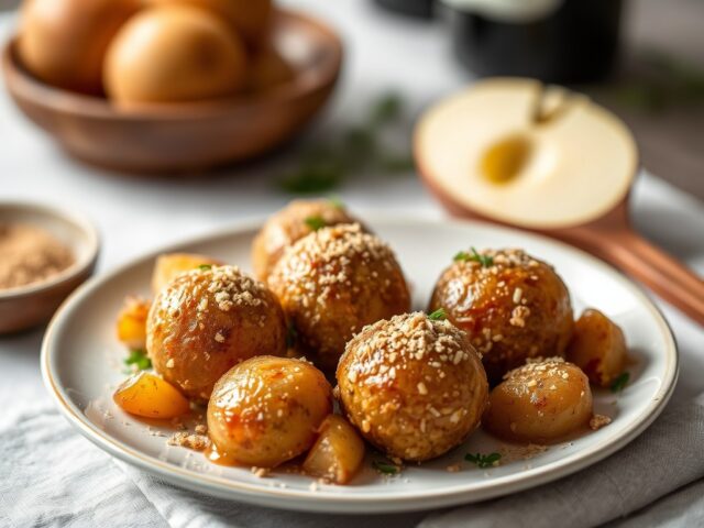 Hete bliksem (bitterballen) met sjalot