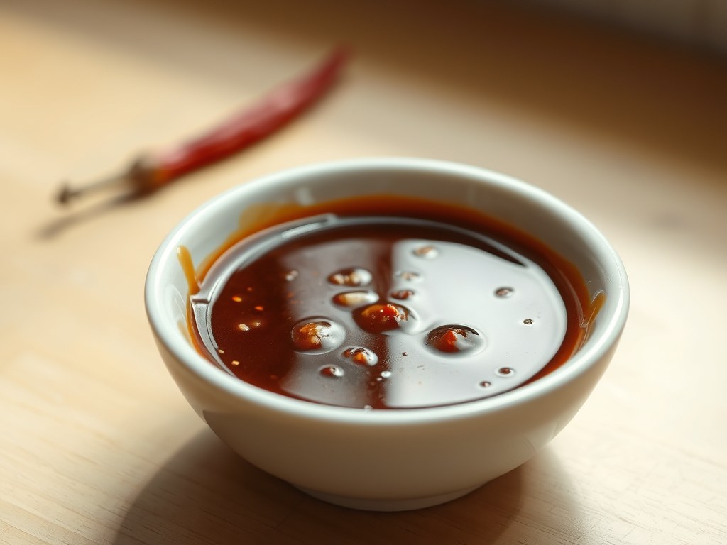 Hete ketjap saus, AI-gegenereerde illustratie