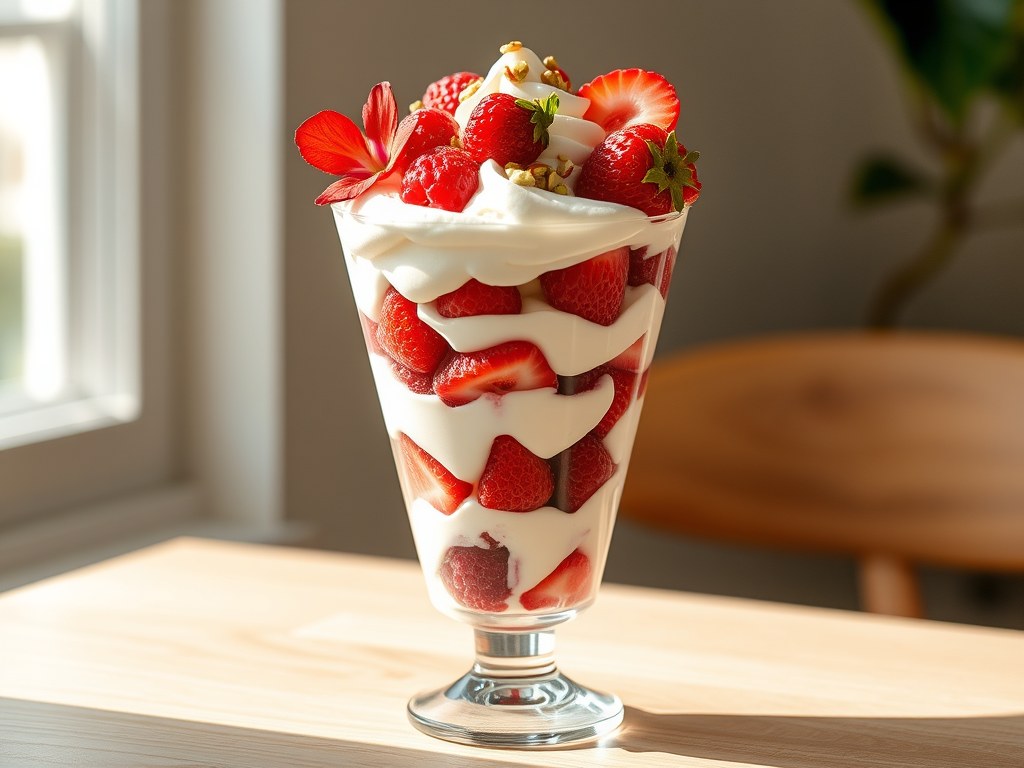 Hibiscus bessen sundae, AI-gegenereerde illustratie