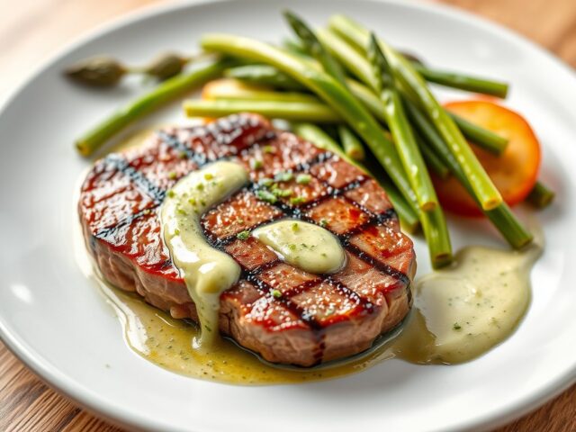 Hollandse biefstuk met groene asperges