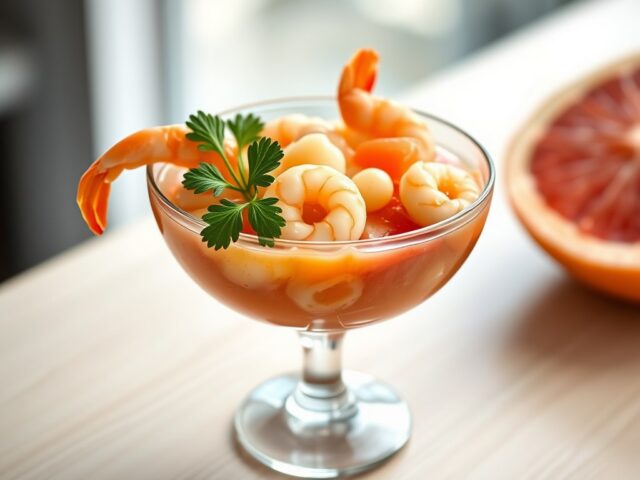 Hollandse garnalen met grapefruit