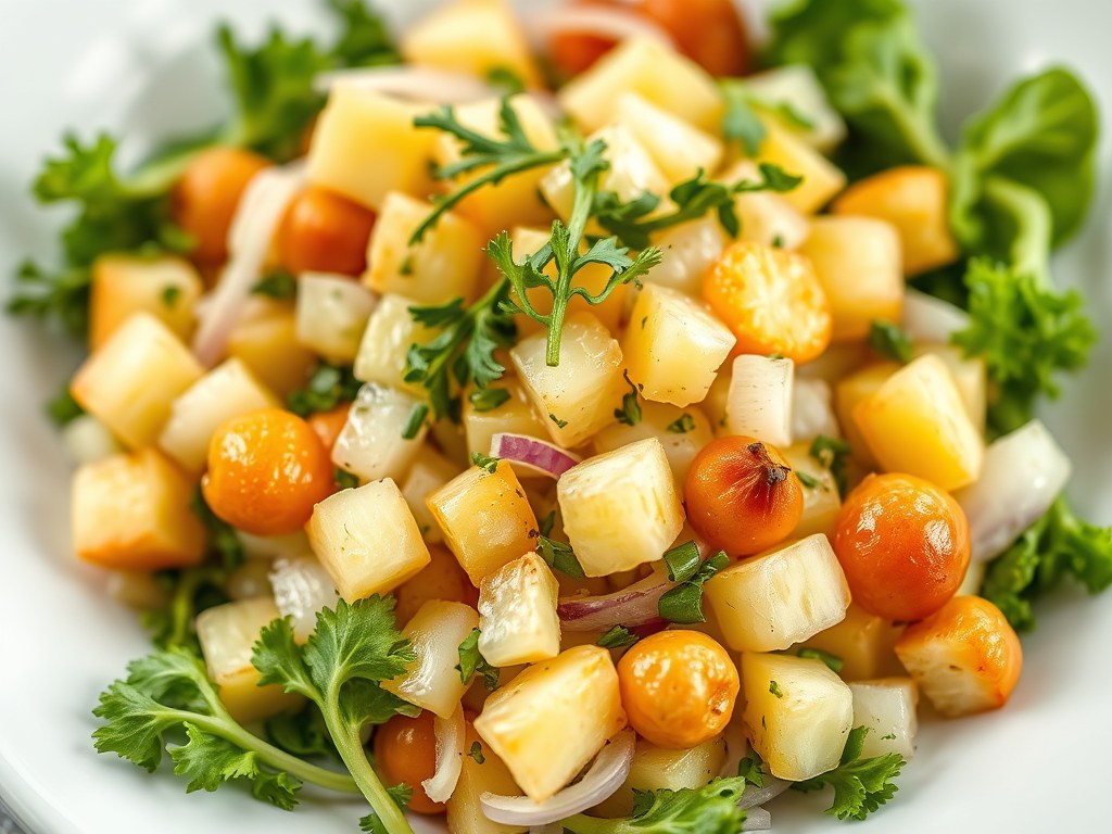 Hollandse haringsalade, AI-gegenereerde illustratie
